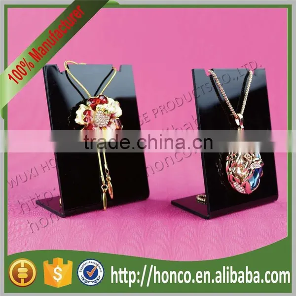 Black Colour Acrylic Jewelry Necklace Display Rack Stand photo-2