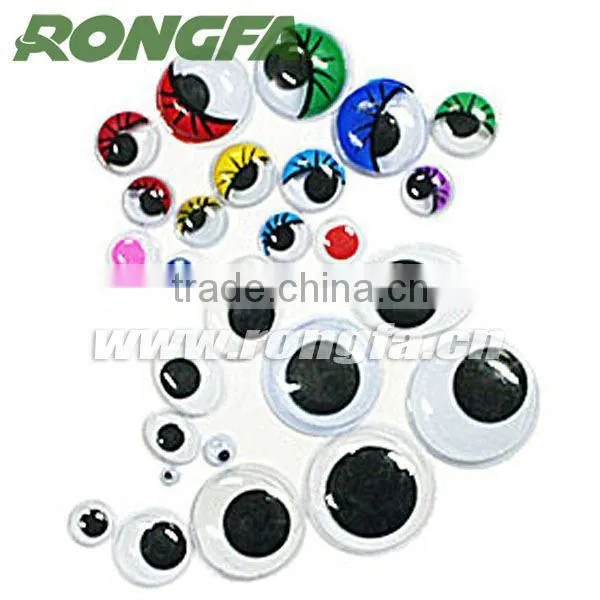 Black Eyes With White Plate Plastic Moving Doll Eyes photo-5