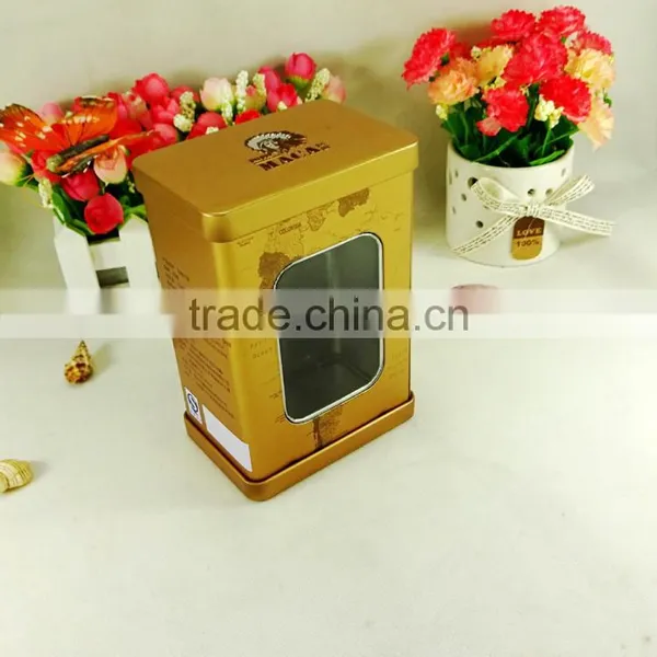 Wholesale Classical Style Airtight Rectangular Coffee Storage Tins photo-4