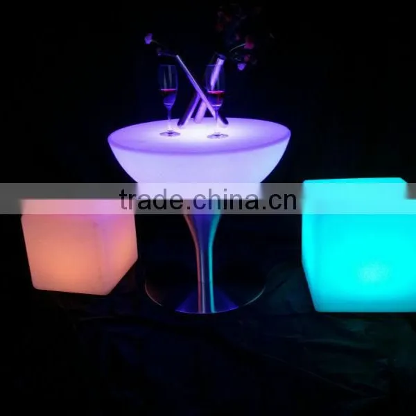 66CM LED Remote Halfmoon Table/ Hot Sell LED Rechargeable Halfmoon Coffee Table/LED Outdoor Lawn Halfmoon Cocktail Table photo-3
