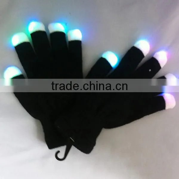 Wholesale LED Light Gloves, Black Acrylic Touch Screen Gloves, Custom Fashion Black Gloves photo-4