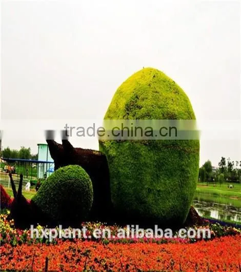 Small Sculpture Aritificial Green Sculpture Plastic Fake Plant Artificial Sculpture Artificial Statue photo-2