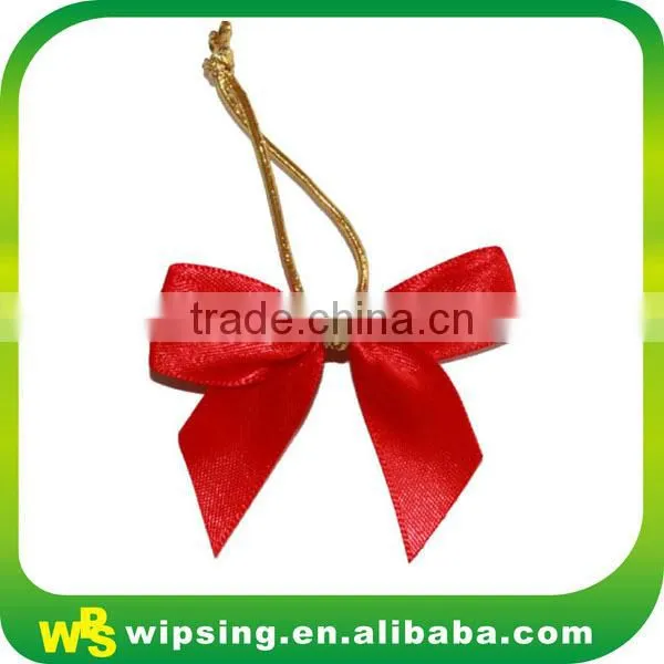 Decorative Red Polyester Grosgrain Ribbon Bow photo-3