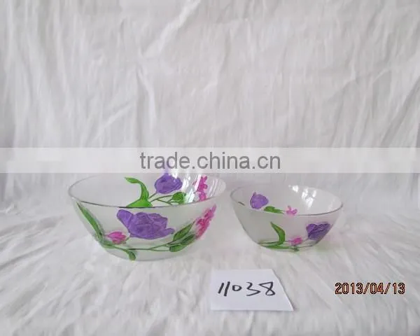 Hand Painted Machine Made Decorative Glass Bowls photo-3