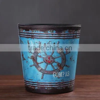 Inno-crea Home Office Waterproof Decorative Leather Trash Can photo-4
