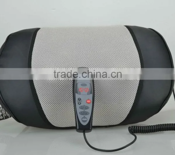New Back Pleaser Massage Shiatsu Cushion Heat Rolling Chair Lounger Kneading Plus photo-2
