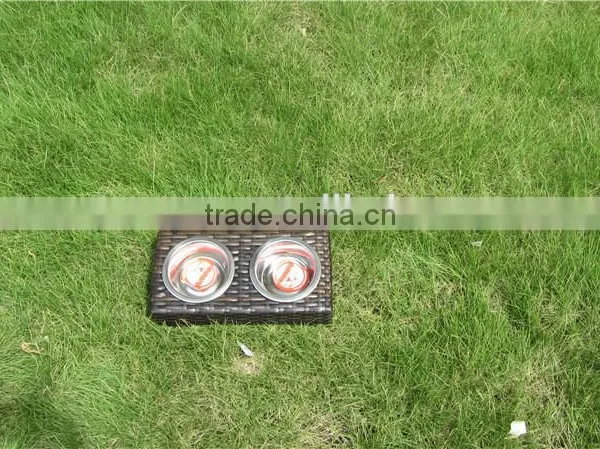 Nice Rattan Pet Bowl Feeders photo-5