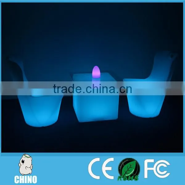 Smaill LED Dining Chair With Table Restaurant Chair Table photo-2