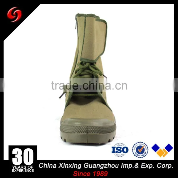 Olive Green Military Canvas Shoes With Zipper ,cheap Military Boots photo-3