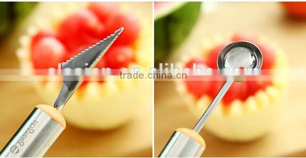 Multifunction Fruit Salad Tool , Melon Baller & Carving Knife photo-6