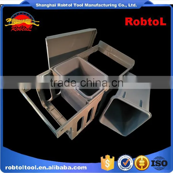 2*14.5L Pull Out Kitchen Cabinet Waste Bin Garbage Can Trash Rubbish Dustbin photo-4