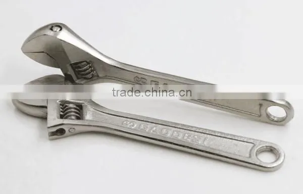 Wide Mouth Tube Live Nickel Plated Spanner Wrench Adjustable Nut Wrench Pipe Wrench photo-2