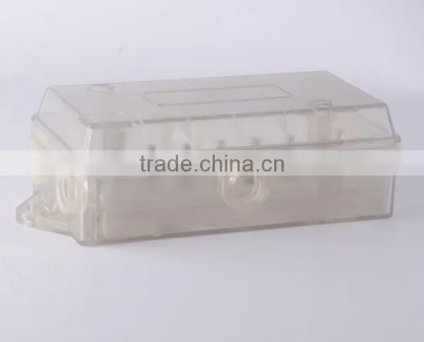 S80527 Transparent Box 7 Way Trailer Wire Junction Box Camper Truck Weather Proof RV Light Cord Plug photo-3