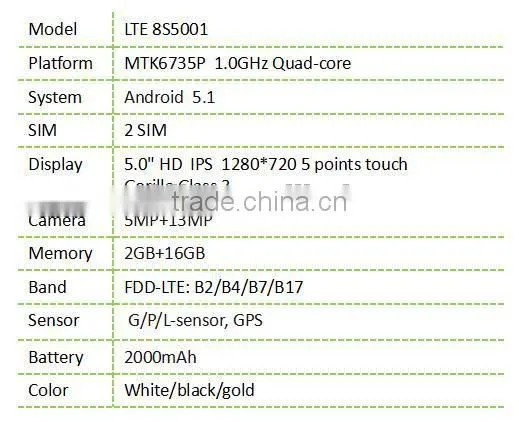 LTE8S5001 5.0" Super Slim High End Cheap Mobile Phone Wholesale photo-2
