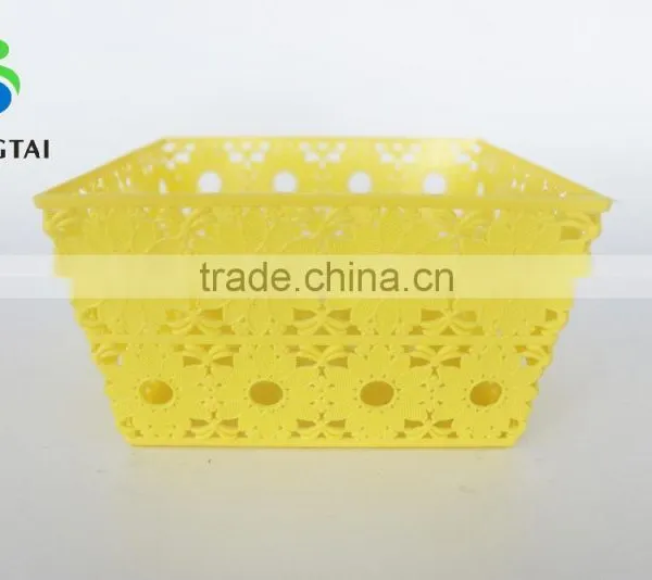 2016 New Style Plastic pp Square Fruit Basket With Sunflower photo-3