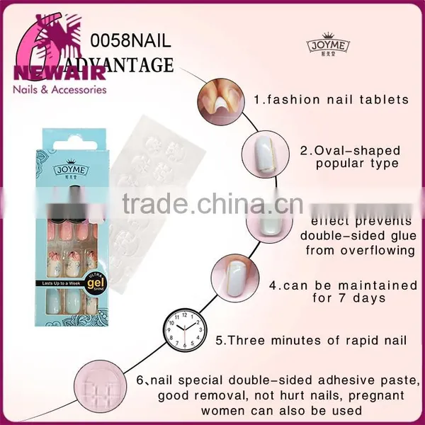 2017 DIY Oval Full Cover Artificial Art Design Nails photo-4