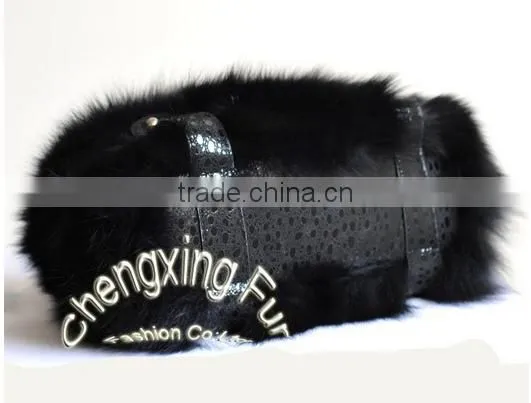 CX-H-27C 2016 Latest Fashionable Desgin Genuine Fox Fur Ladies Hand Bag photo-2