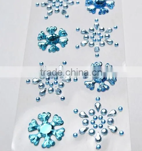 Gem Stickers Craft Rhinestone Mirror Decoration Sticker for Card Making photo-3