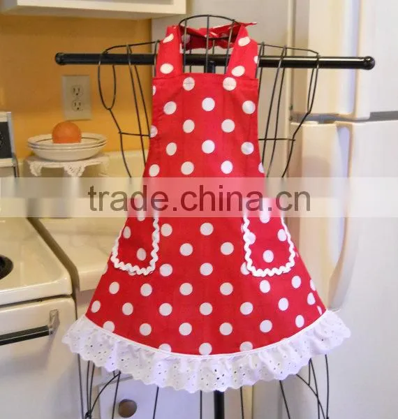 100% Cotton Baby Clothes Factory Direct Wholesale Baby Girls Polka Dot Aprons Lovely Bib for Kids photo-2