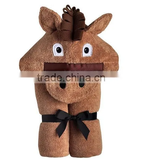 Trade Assurance Custom Cotton Terry Fabric Sheep Animal Wholesale Hooded Bath Towels for Baby photo-4