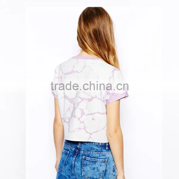 Dongguan Hot Sale Fashion Ladies Short Sleeves Print 100%cotton Sports T-shirt photo-3
