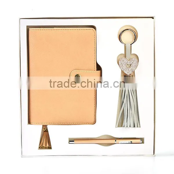 High Quality pu Cover Planner With Metal Buckle Custom Loose Leaf Binding Notebook With Tassels Gold Foil Logo photo-6