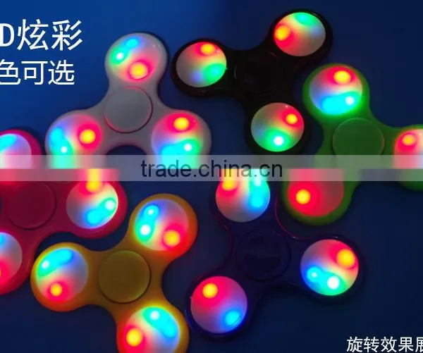 Fingertip Gyro Three Leaf Bearings Interdental Rotation EDC Decompression Toys Spiral Fingers Spot Lights With Lights photo-2