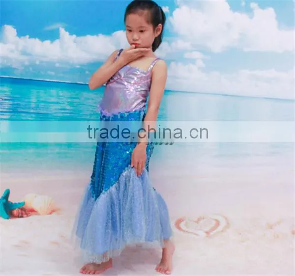 New Arrival Mermaid Dress for Girls Mermaid Costume Girls Dress Wholesale photo-2
