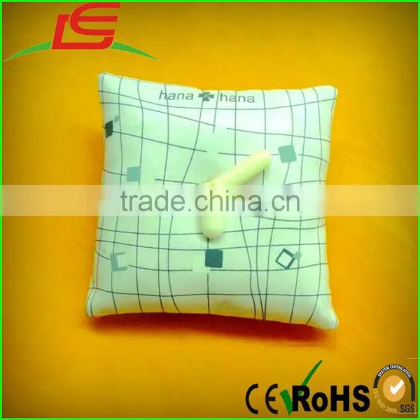 hands of a clock watch square stuffed cloth pillow