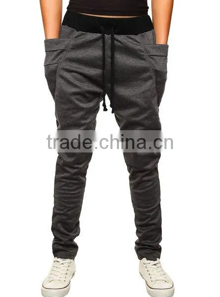 wholesale men latest design cotton harem yoga pants with pocket custom color