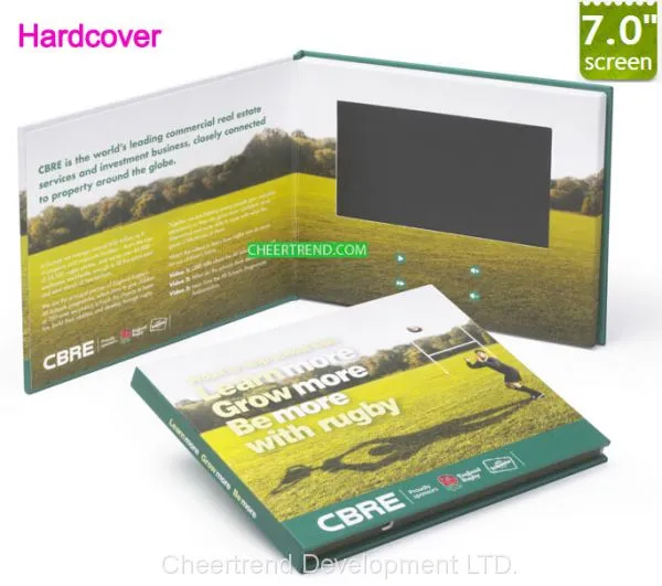7 Inch Advertisement LCD Digital Video Booklet,advertising Video Brochure With Pocket photo-3