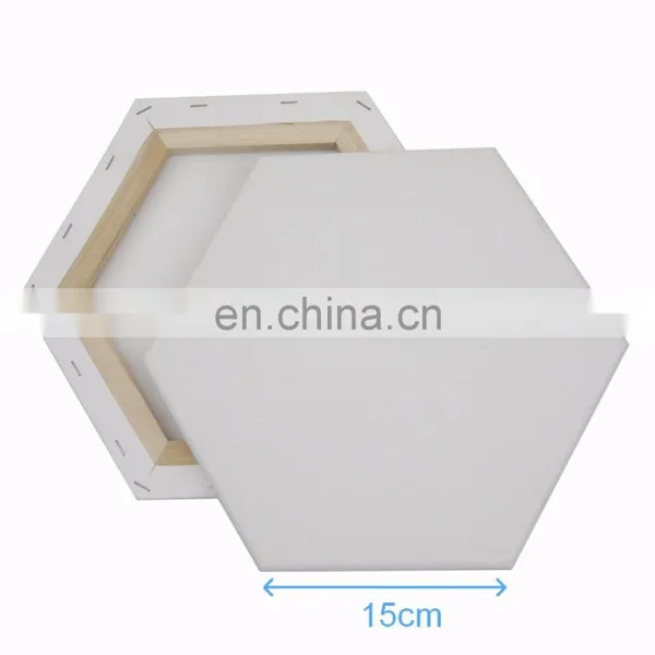 Gallery Wrapped Blank Hexagon Stretched Canvas photo-4