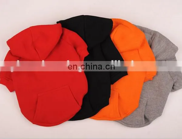 4 Colors Fashional Solid Soft Pet Garment Dog Fleece Hoodies