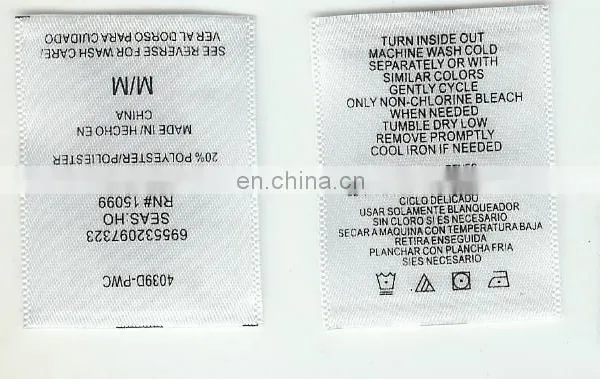 Custom Printed Clothes Label Satin Label photo-2