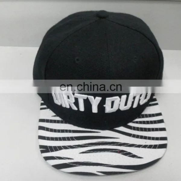 2016 Custom 5 Panel Flat Leopard 3D Embroidered Logo Hats With Factory Direct Supply photo-5