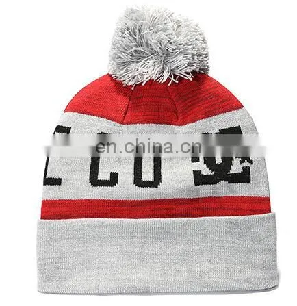 Custom Knitted Pom Beanie Hat With Custom Label photo-4