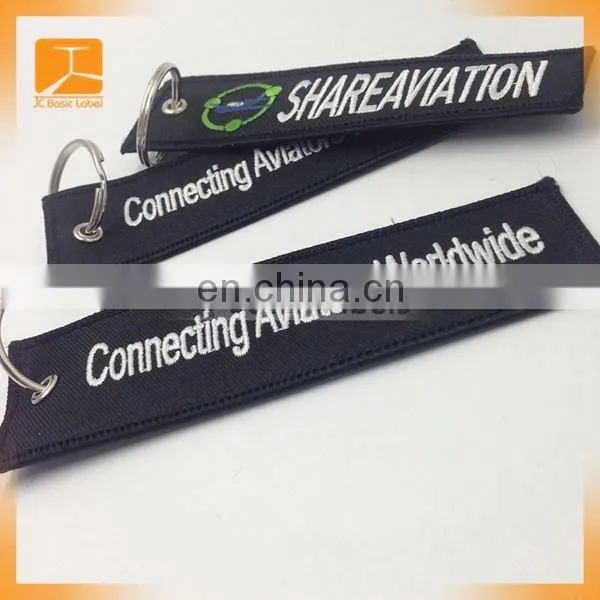 Wholesale Cheap Fabric Embroidered Customized Double Sided Key Chains/ Keychain photo-4