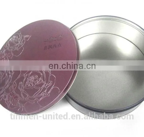 Nice Purple Metal Tin Cake Box photo-2