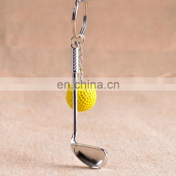 3D Mini Golf Ball And Golf Key Chain Club Shaped Metal Golf Keychains for Professional Sport Gift photo-3