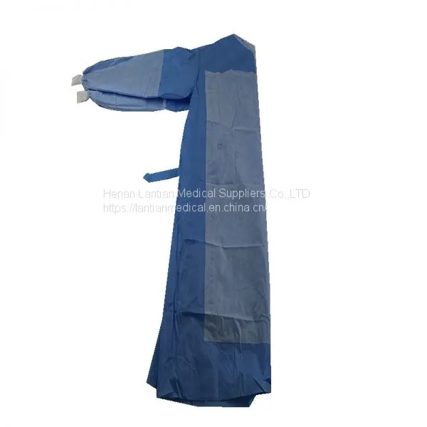 SMS Nonwoven Disposable Sterile Protective Reinforced Surgical Gown Hospital Green Barrier Surgical Smock