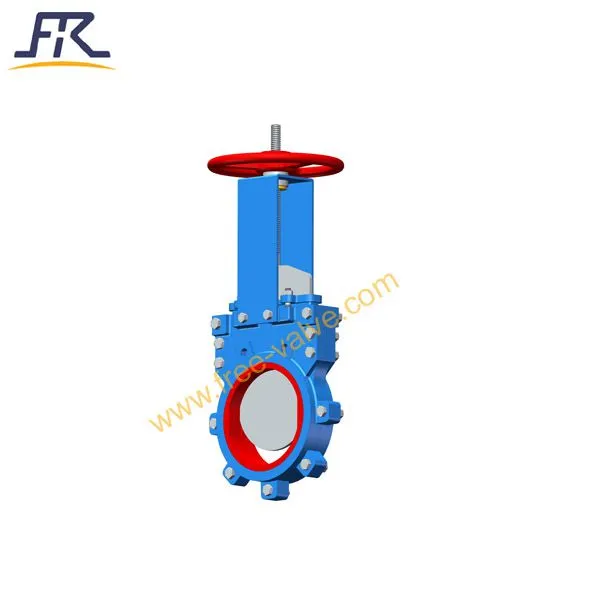 FRZ73PU Urethane Rubber Seat Knife Gate Valve for High Abrasive Slurry photo-3