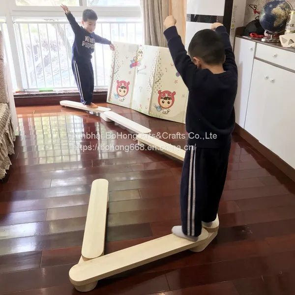 Wooden Toddler Balance Beam Balance Board Kids Christmas Gift Balance Stepping Stones Toys Balance Beam photo-2