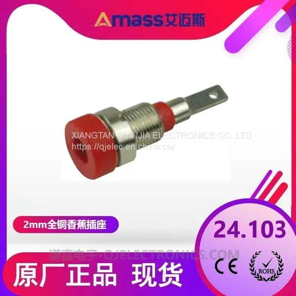 2mm banana socket 24.103 nickel plated and brass 2mm panel socket