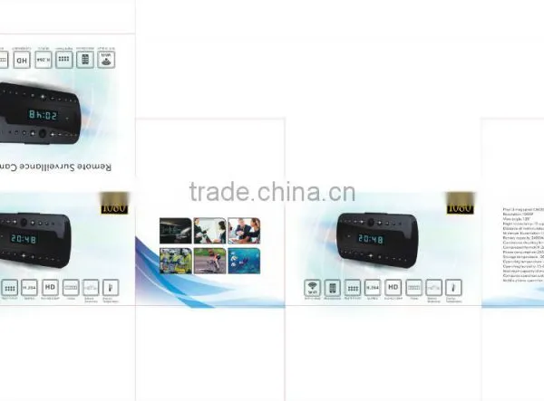 Wireless Wall WiFi IP Hidden Clock Camera T10 P2P IR Night Vision Camcorder H.264 Remote Control Mini DV/DVR photo-2