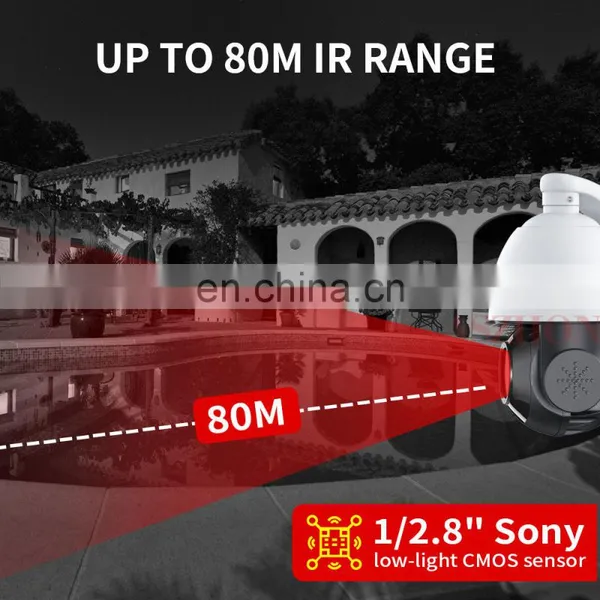 4K 5MP POE Security IP Camera Outdoor HD 18X Optical Zoom PTZ CCTV Surveillance Cam Night Vision H.265 360 Degree Rotation photo-5