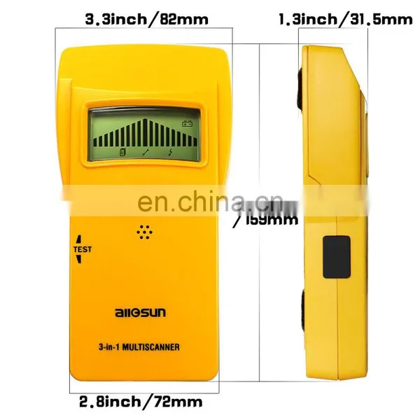 Allsun TS79 Wall Stud Finder Electrical Detector Center Edge Finding Tool Wall Multi-scanner Stud Detector 3 In 1 LCD Sound Wa photo-3