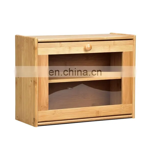 Customization Kitchen Multifunction Natural Bamboo Fiber Bread Storage Box Pantry Organizer Home Storage & Organization photo-4