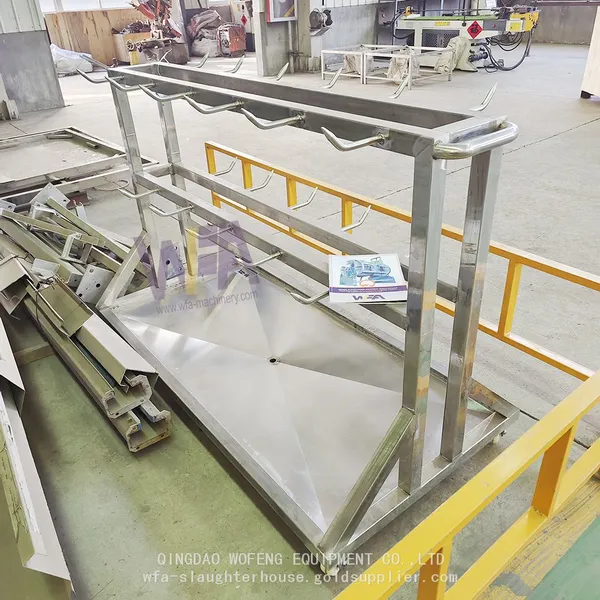 Factory Supply Price Cow Slaughtering Offal Head Trolley For Slaughterhouse Equipment photo-3