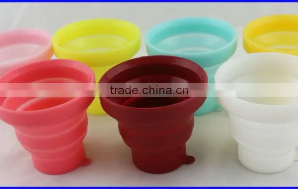 Candy Color Collapsible Silicone Folding Mug Cup