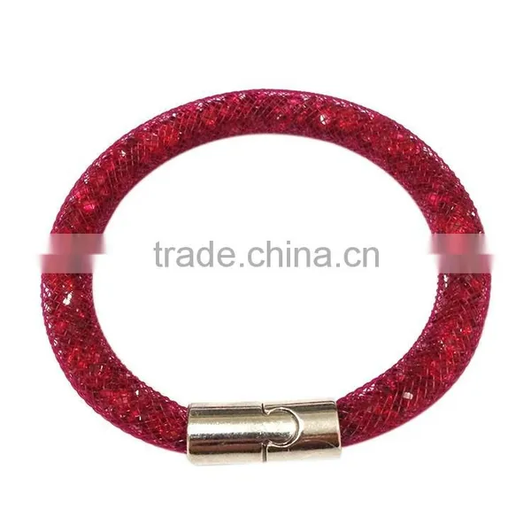 Wholesale New Fashion Handmade Wristband Stardust Crystal Wrap Bracelets for Women With Magnetic Clasp